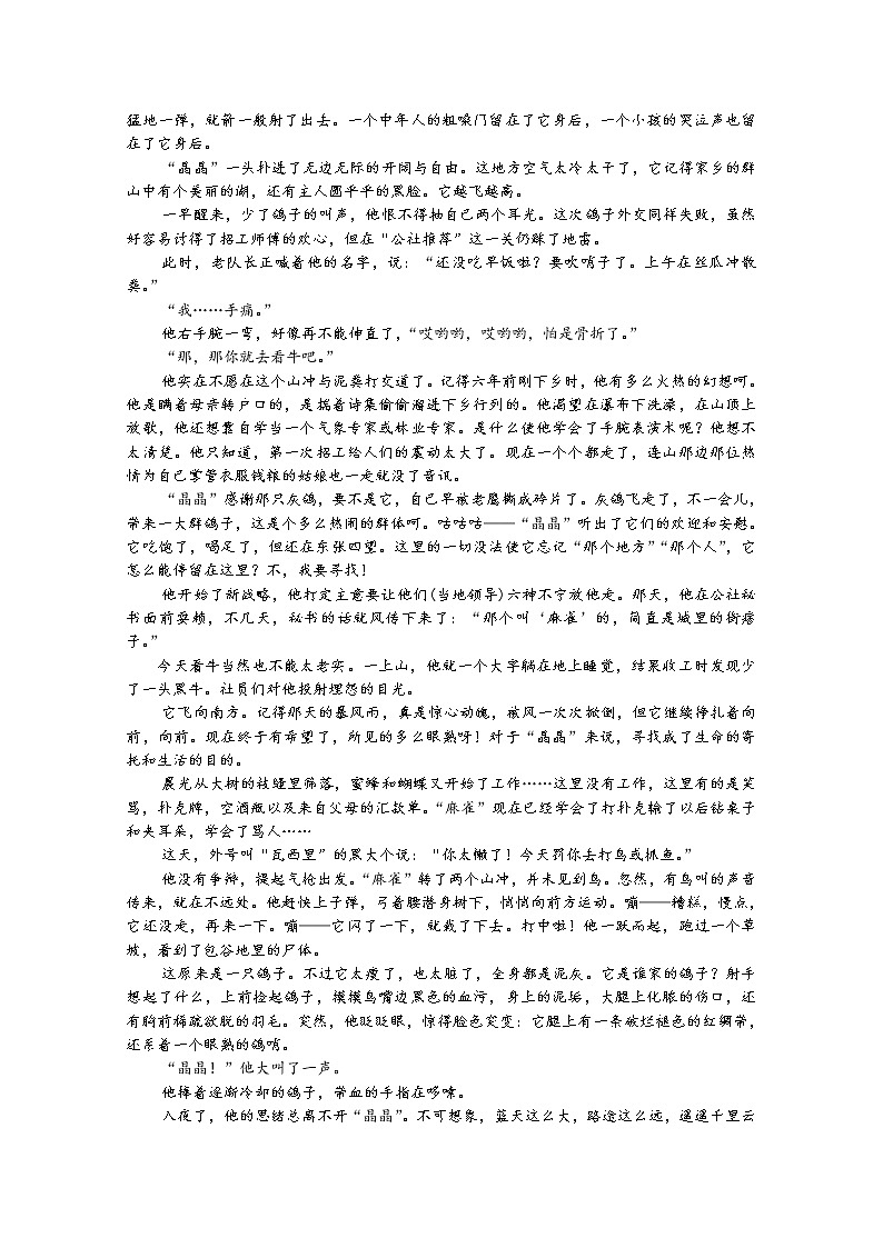 福建省漳州市第八中学2019-2020学年高二上学期期中考试 语文 Word版含答案03