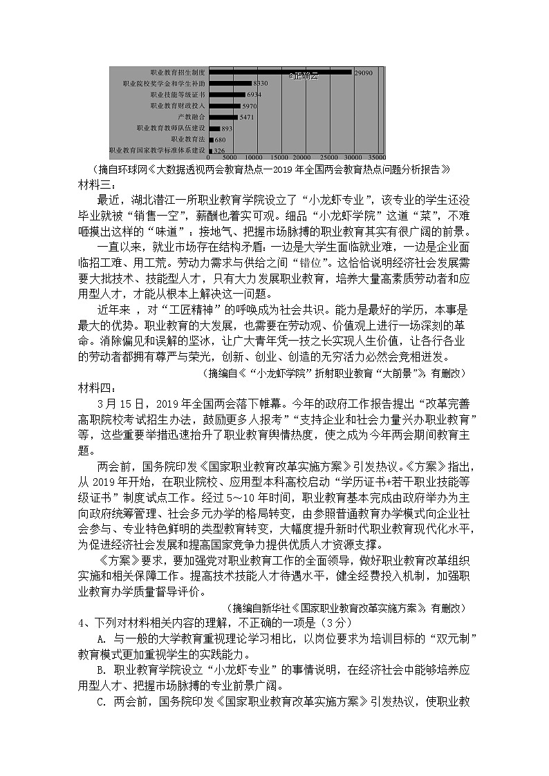 广东省梅州市水寨中学2019-2020学年高二上学期期中考试语文试卷 Word版含答案03