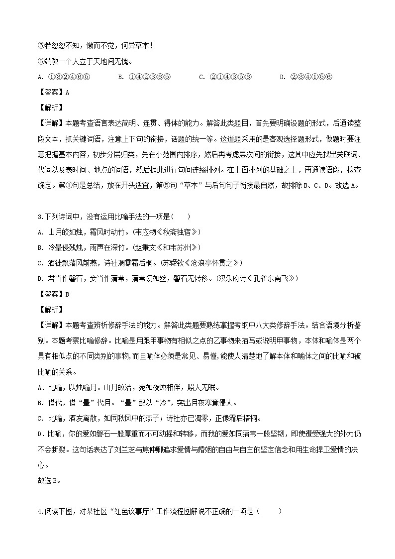 2020届江苏省扬州市高三上学期期初考试语文试题（解析版）02