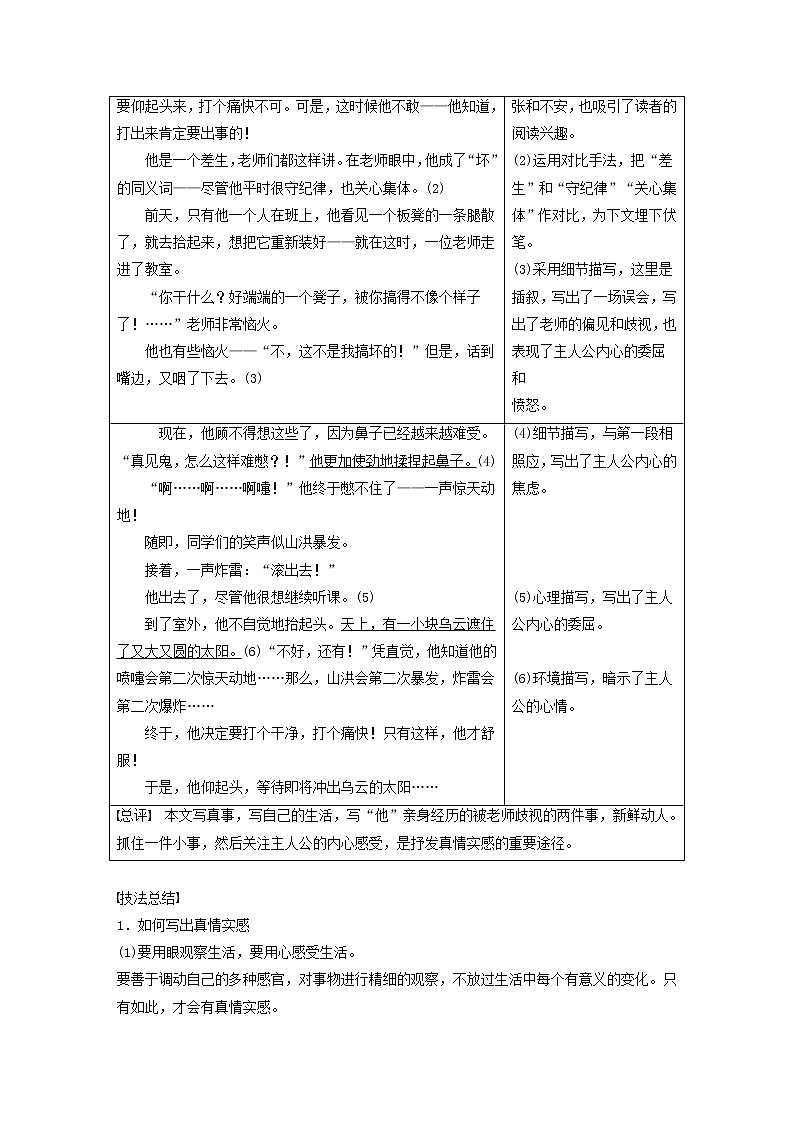 高一语文必修二第二单元诗的唐朝单元写作学案语文版必修202