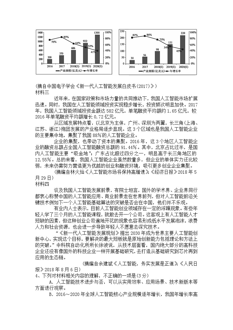 山西省大同市煤矿第四中学2019届高三下学期考试语文（一）试卷03