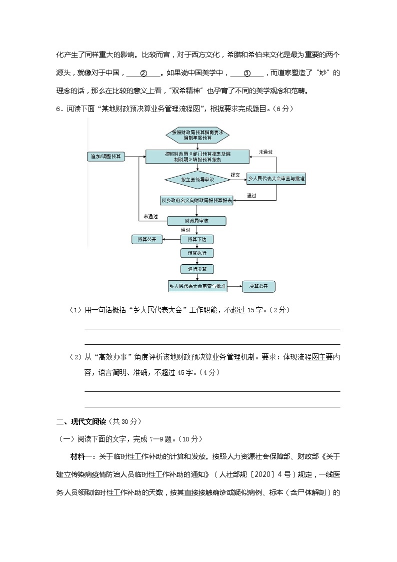 浙江省杭州高级中学2020届高三仿真模拟考试语文试题03