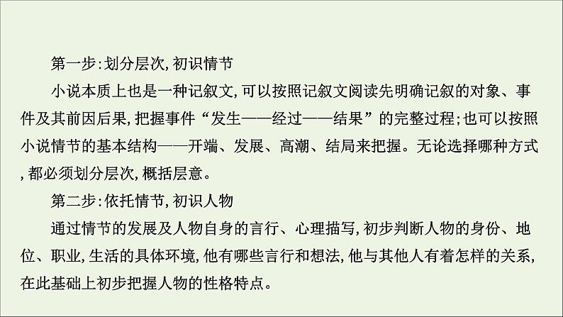 （通用版）2021版高考语文一轮复习专题三小说阅读1整体阅读读懂是前提课件新人教版04