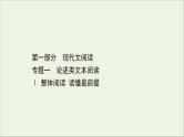 （通用版）2021版高考语文一轮复习专题一论述类文本阅读1整体阅读读懂是前提课件新人教版