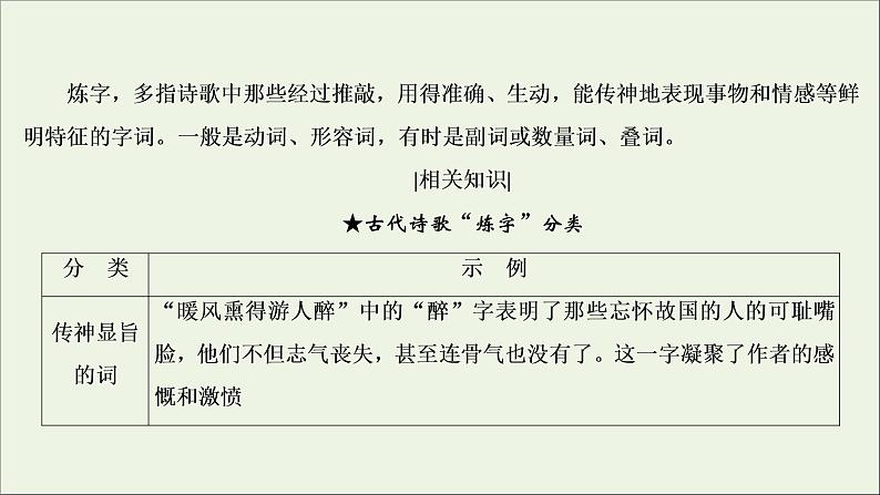 （全国通用）2021版高考语文一轮复习第2板块古代诗文阅读专题2古代诗歌鉴赏考点2鉴赏古代诗歌的语言课件05