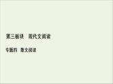 （全国通用）2021版高考语文一轮复习第3板块现代文阅读专题4散文阅读考点3理解词句含意赏析语言艺术课件