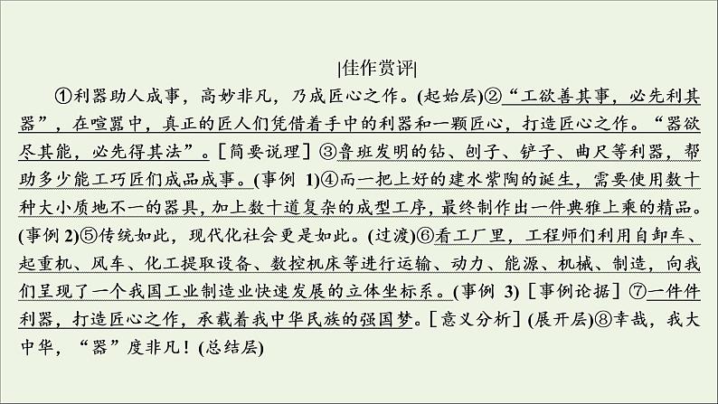 （全国通用）2021版高考语文一轮复习第4板块高考写作专题4精心打造，赢在微点五完全段的写作课件07