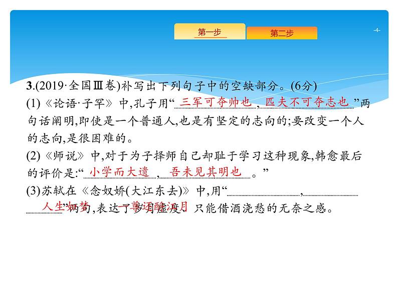 2021年高考语文总复习第2部分  专题3  名句名篇默写第4页