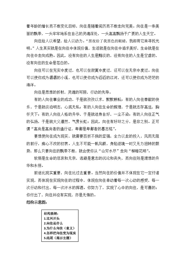 2019届人教版高三语文二轮复习专题教案：作文结构-三段式教案Word版02