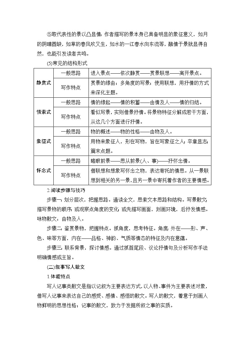 2020版高考语文新大一轮通用版教师用书：专题三（二）散文02