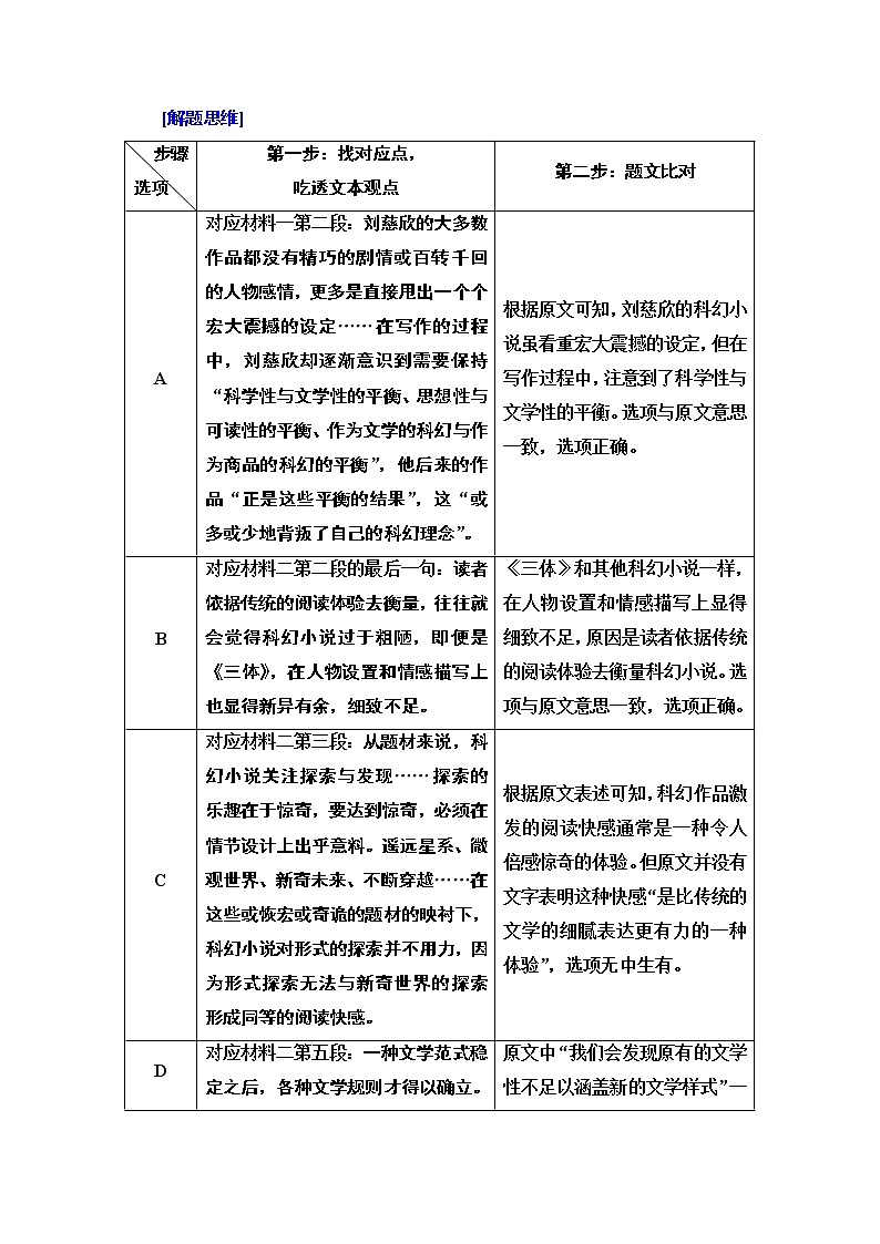 2021新高考语文一轮通用版教师用书：第1部分专题1现代文阅读Ⅰ第3讲分析概括作者在文中的观点态度第2页
