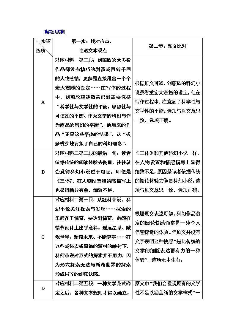 2021版新高考语文一轮鲁琼京津教师用书：第1部分专题1现代文阅读Ⅰ第3讲分析概括作者在文中的观点态度02
