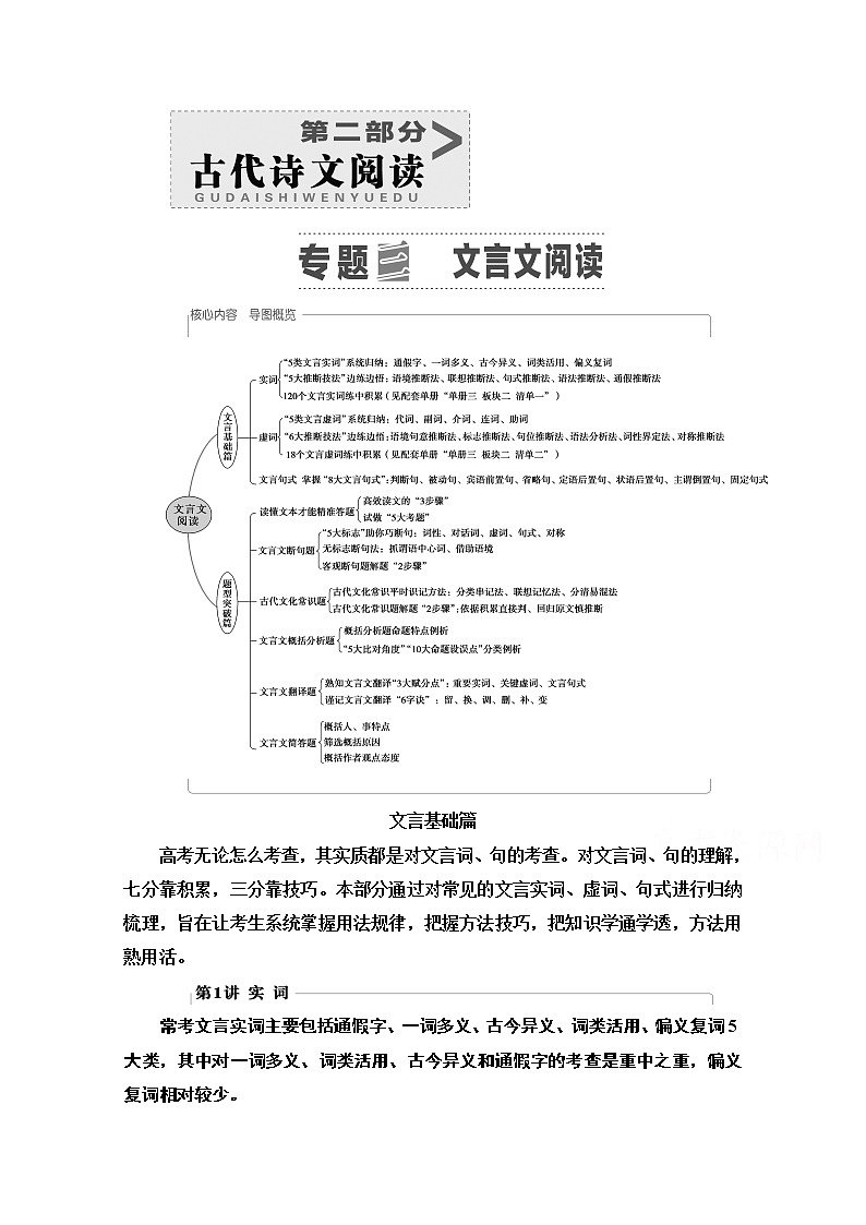 2021版新高考语文（辽宁专用）一轮教师用书：专题3文言基础篇第1讲实词01