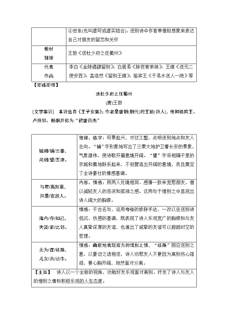 2021届新高考语文一轮总复习教学案：诗歌阅读基础突破联系教材熟悉题材第2页