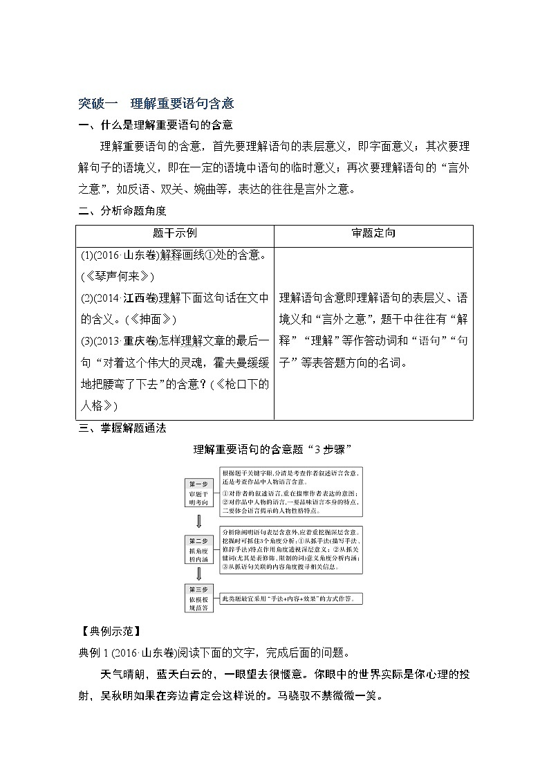 2021届江苏省高考语文一轮总复习教学案：小说阅读题型二考点四赏析语言艺术和表达技巧第3页