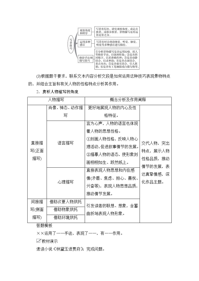2021届高考语文一轮创新教学案：第1编专题三　微案四　鉴赏艺术手法02