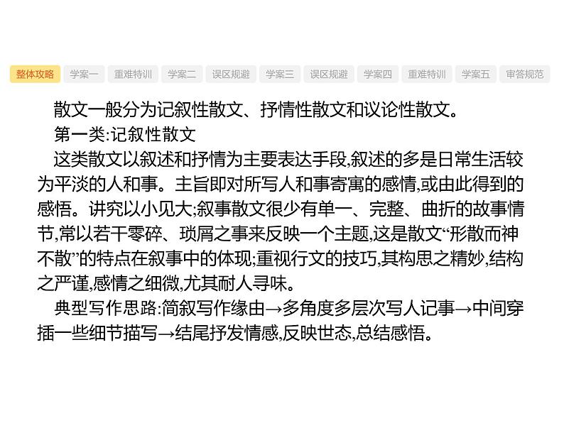 2019届高考语文新课标一轮复习课件专题：1.3 文学类文本阅读——散文(249页)(含答案)05