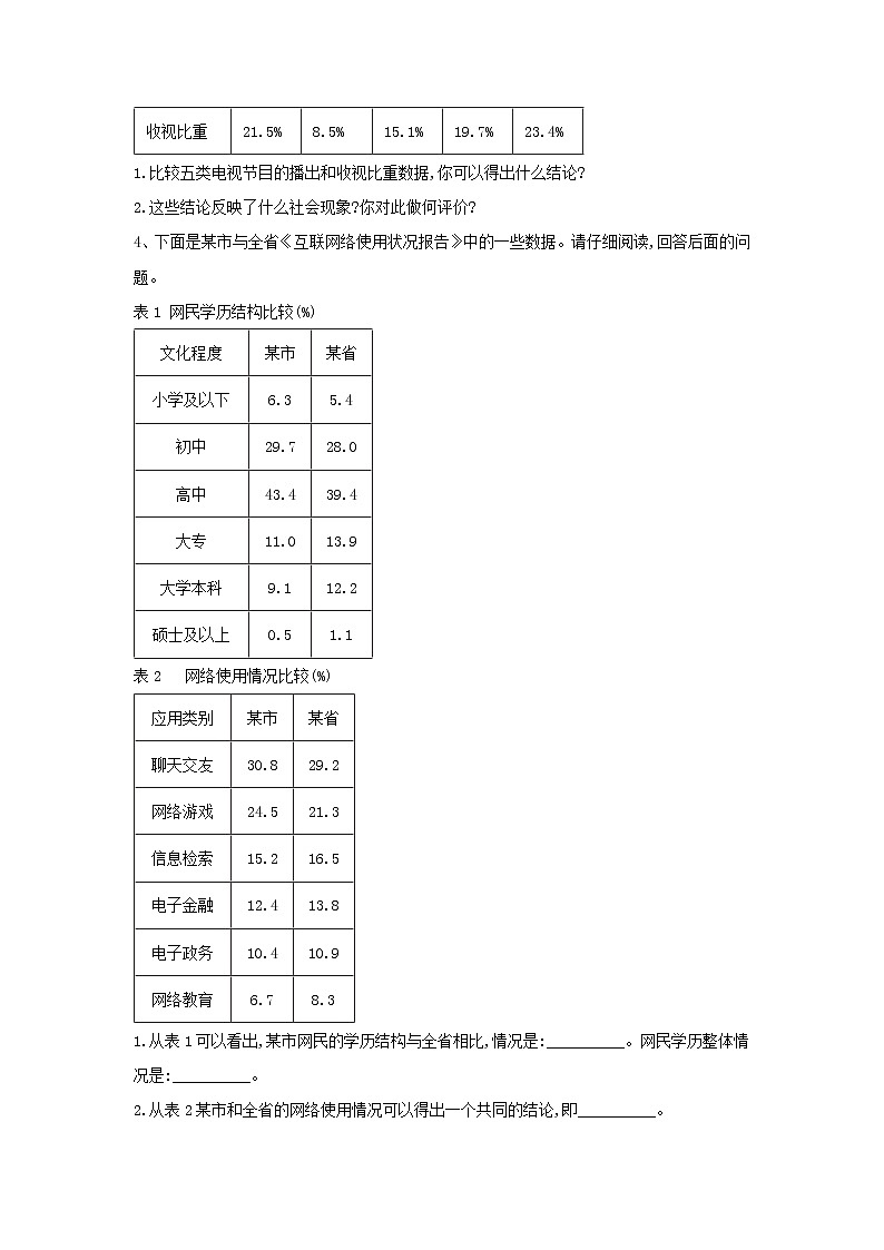 2020届高考语文一轮复习语言文字运用精练：（13）图文转换·表格 Word版含解析02