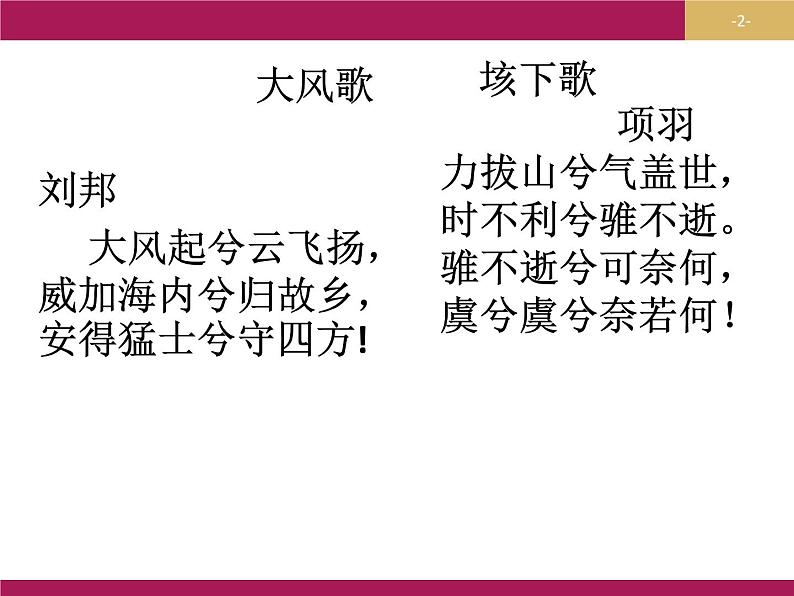 2020年人教版语文高一上学期必修一第二单元第六课《鸿门宴》课件二02