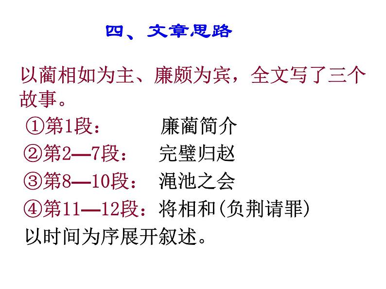 人教版高一语文必修4课件：第11课 廉颇蔺相如列传（开课）第8页