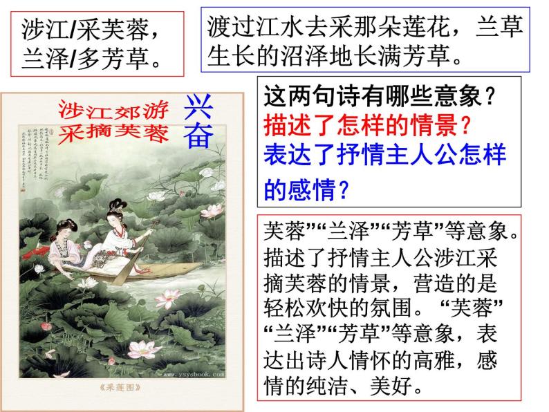 高中人教版新课标涉江采芙蓉古诗十九首评课ppt课件