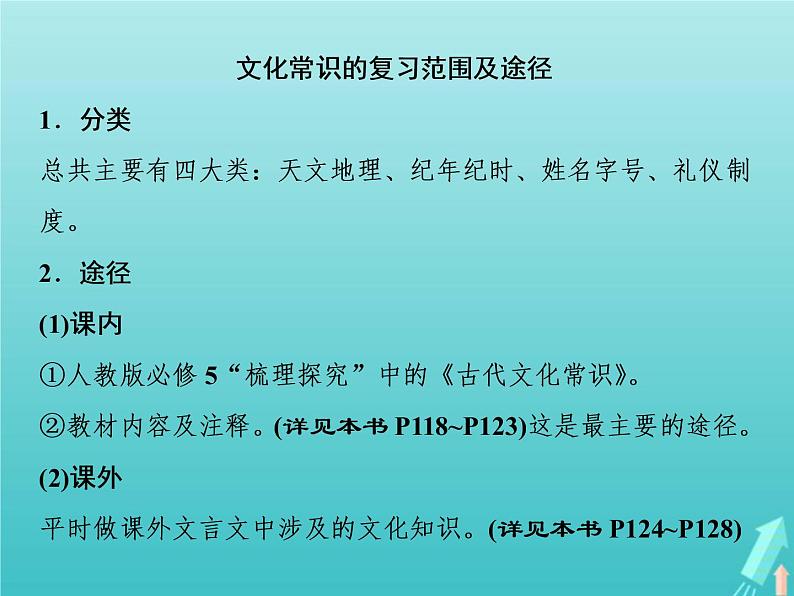 2021年高考语文高分技巧二轮复习专题五抢分点二文化常识题__重积累会推断课件08