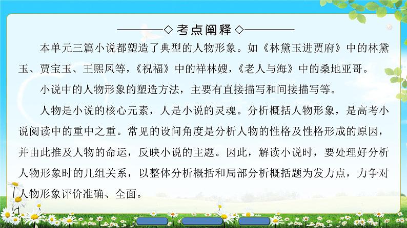 2018版高中语文（人教版）必修3同步课件：第1单元 单元考点链接 概括、分析小说中的人物形象第2页