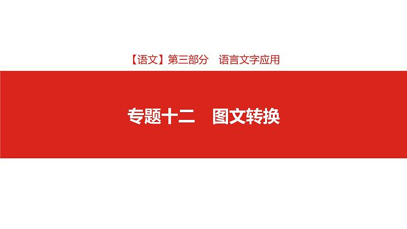 2019版高考语文一轮复习名师课件：第三部分 专题十二　图文转换 (共36张PPT)01