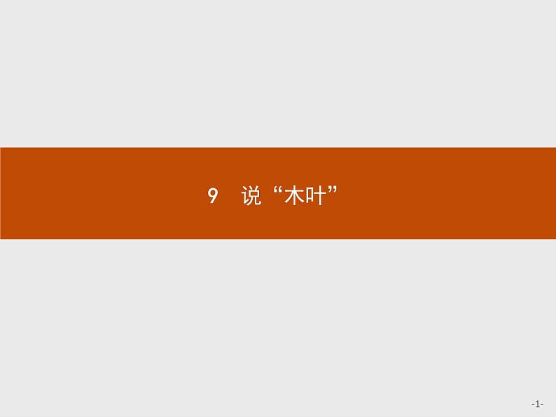 2018版高中语文人教版必修5课件：9 说“木叶”01