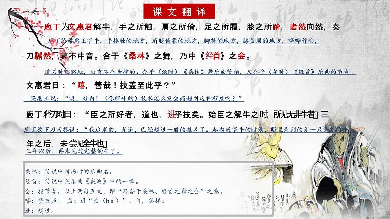 统编版语文高一下册第一单元1.3《庖丁解牛》精品课件第8页