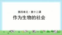 人教版 (新课标)必修五第四单元12 作为生物的社会试讲课示范课课件ppt