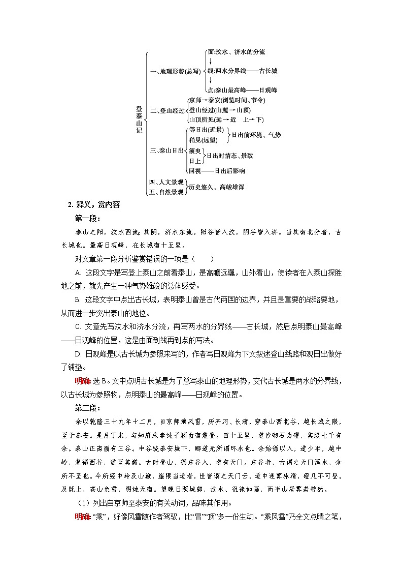 《登泰山记》第2页