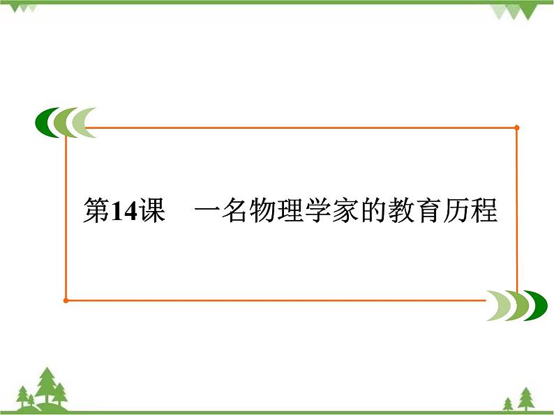 2020-2021学年人教版高中语文必修3 第4单元 第14课 一名物理学家的教育历程 学练测PPT课件+课后作业02