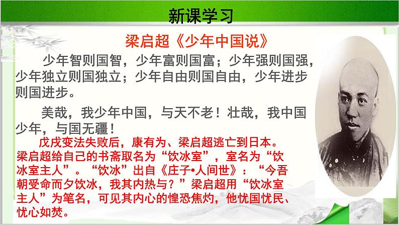 《记梁任公先生的一次演讲》示范课教学课件【高中语文必修（统编人教版）】05