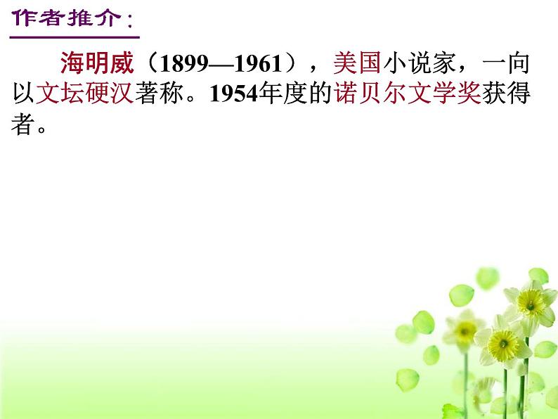 《桥边的老人》教学PPT课件【高中语文选修外国小说欣赏人教版】04