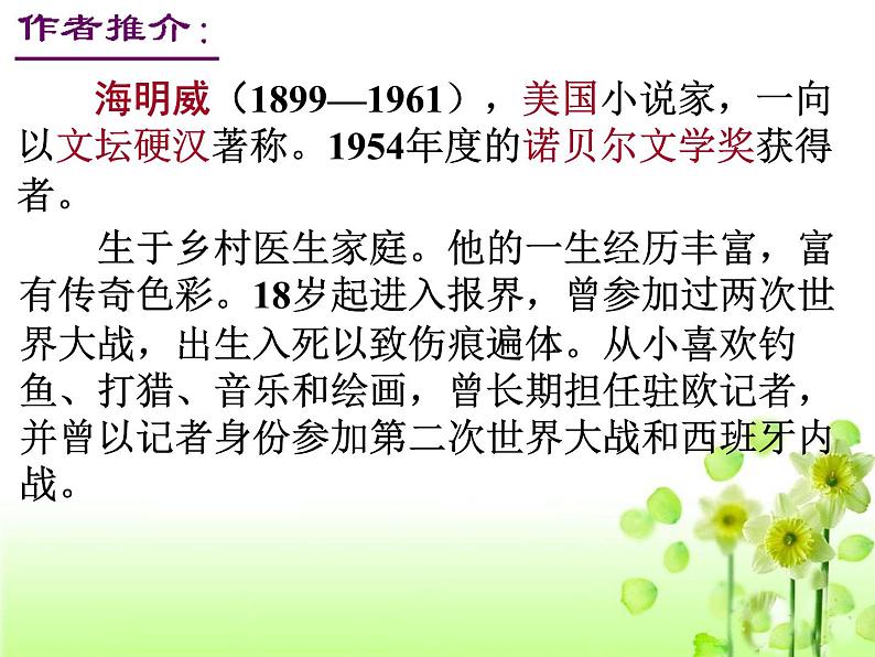 《桥边的老人》教学PPT课件【高中语文选修外国小说欣赏人教版】05