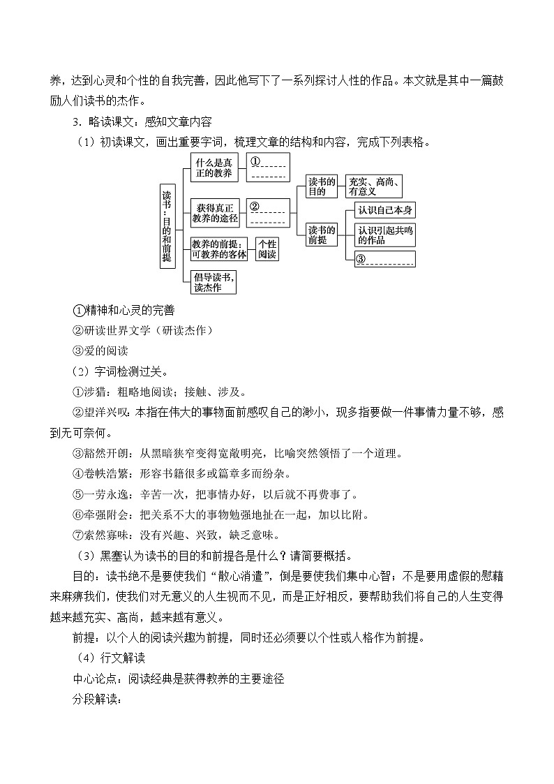 统编版（2019）语文必修上册(教案)读书：目的和前提02
