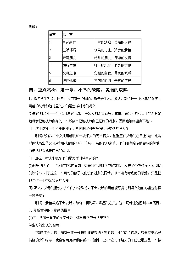 《素芭》教学设计【高中语文选修外国小说欣赏人教版】03