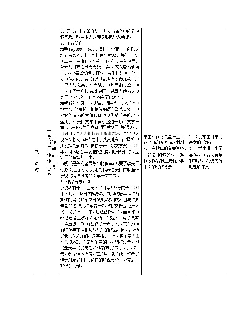 《桥边的老人》教学设计【高中语文选修外国小说欣赏人教版】03