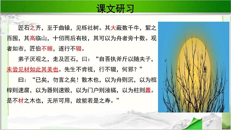 《庄子寓言二则》示范课教学PPT课件（高中语文北师大版必修5）05