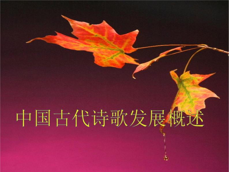 中国古代诗歌发展概述.ppt01