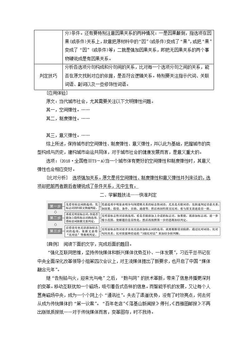 2020版高考语文一轮复习第二板块专题一第3讲论述类文本第3题__同是“推文意”考法更合理讲义含解03