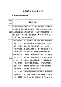 高考语文一轮复习诗歌鉴赏专题-表达技巧