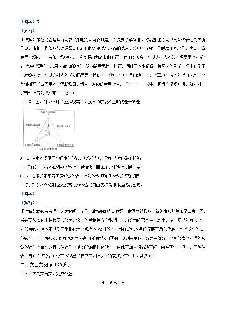 2019年高考语文江苏卷试题精编答案解析版03