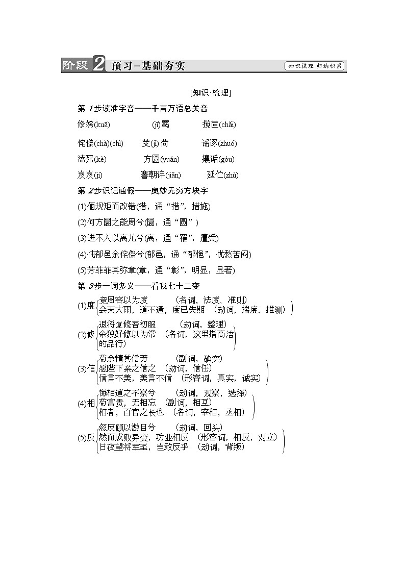 高中语文（人教版）必修2同步教师用书： 第2单元  5　离　骚02