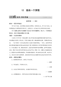 高中人教版 (新课标)12 我有一个梦想导学案