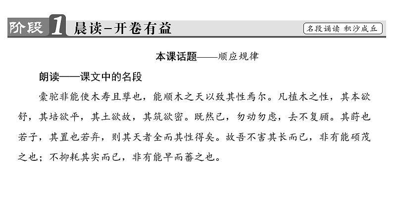 高中语文人教版《中国古代诗歌散文欣赏 》课件：散文之部 第6单元种树郭橐驼传02