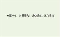 2021高考语文二轮复习专题十七扩展语句：调动想象放飞思绪课件