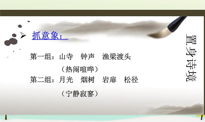 高中语文 第二单元 夜归鹿门歌课件 新人教版选修《中国古代诗歌散文欣赏》08