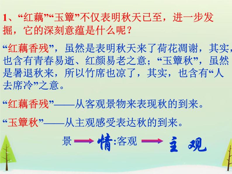 高中语文 第一单元 一剪梅课件 新人教版选修《中国古代诗歌散文欣赏》05